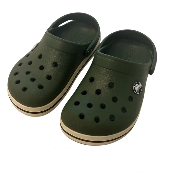 Crocs Crocband Slip On Clogs Forest Green Shoes Size c11 c 11 Little Kids Boys - Picture 6 of 10